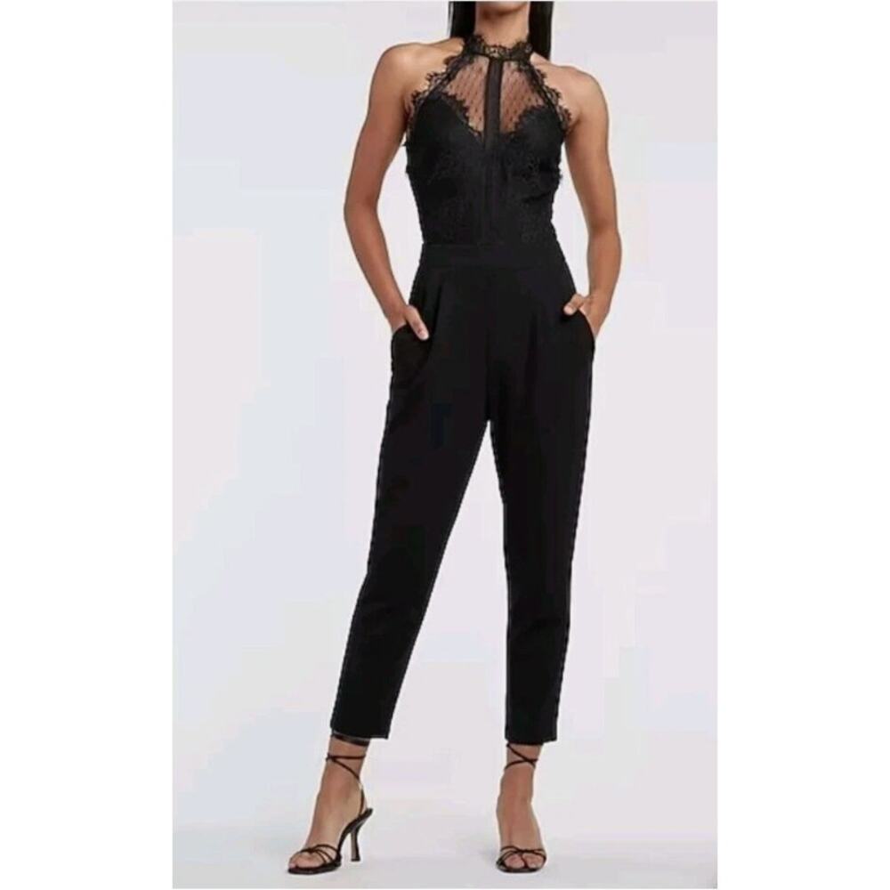 Express Halter Lace Top Jumpsuit Size M